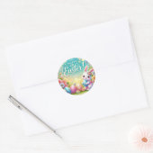 Happy Easter: een dag van liefde en lachen Ronde Sticker (Envelop)