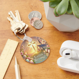 Happy Easter: een dag van liefde en lachen Sleutelhanger