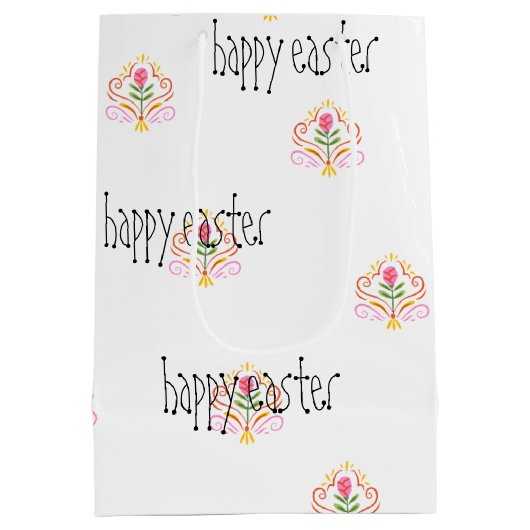 Happy Easter eenvoudig Medium Cadeauzakje (Achterkant)