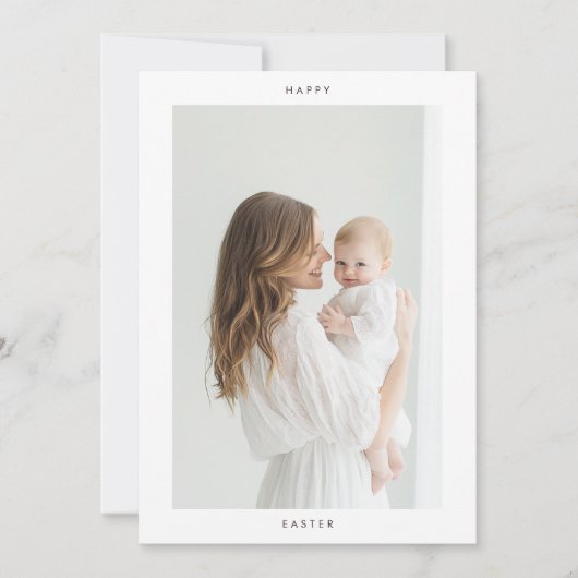 Happy Easter Eenvoudige Foto | Gepersonaliseerde P Kaart (Voorkant)