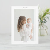 Happy Easter Eenvoudige Foto | Gepersonaliseerde P Kaart (Staand voorkant)