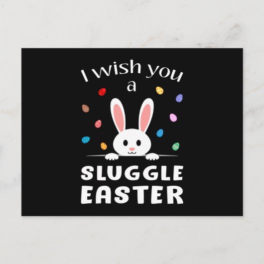 Happy Easter Egg Animal Bunny Easter Funny Gift Briefkaart (Voorkant)