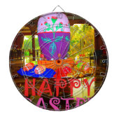 Happy Easter Egg Centerpiece voor de lente Dartbord (Voorkant)