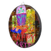 Happy Easter Egg Centerpiece voor de lente Dartbord (Voorkant Rechts)