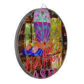 Happy Easter Egg Centerpiece voor de lente Dartbord (Voorkant Links)