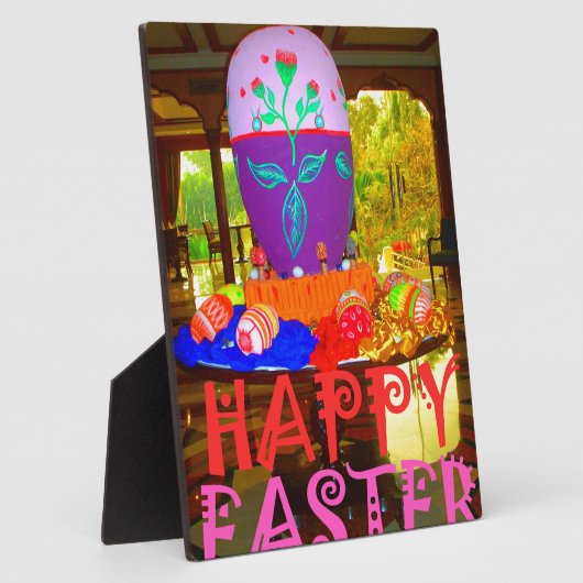 Happy Easter Egg Centerpiece voor de lente Fotoplaat (Zijkant)