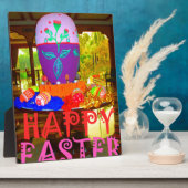 Happy Easter Egg Centerpiece voor de lente Fotoplaat (Zijkant)