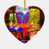 Happy Easter Egg Centerpiece voor de lente Keramisch Ornament (Voorkant)