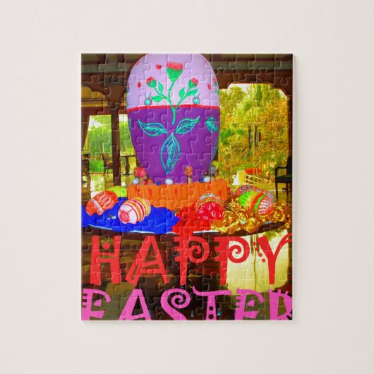 Happy Easter Egg Centerpiece voor de lente Legpuzzel (Verticaal)