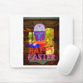 Happy Easter Egg Centerpiece voor de lente Muismat (Met muis)