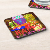 Happy Easter Egg Centerpiece voor de lente Onderzetter (Linkerzijde)