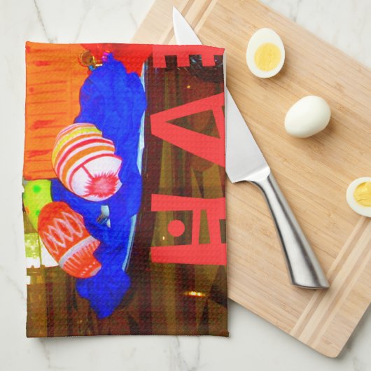 Happy Easter Egg Centerpiece voor de lente Theedoek (Quarter Fold)