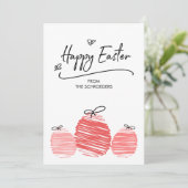 Happy Easter Egg Doodle-kaart Feestdagenkaart (Staand voorkant)