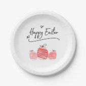 Happy Easter Egg Doodle Paper Bord (Voorkant)