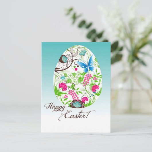 Happy Easter Egg Feestdagenkaart (Staand voorkant)