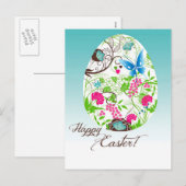 Happy Easter Egg Feestdagenkaart (Voorkant / Achterkant)