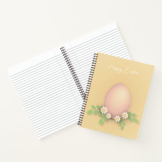 Happy Easter Egg & Flowers Notitieboek (Binnen)