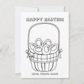 Happy Easter Egg - gevulde mandje kleurpagina (Voorkant)