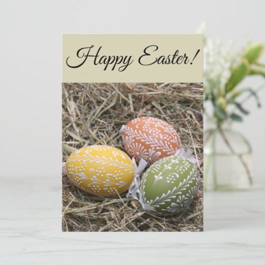  Happy Easter Egg Groeten Kaart (Staand voorkant)