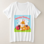 Happy Easter Egg Hunt Grote Maat T-shirt (Design voorkant)