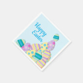 Happy Easter Egg Hunt Modern Illustratie Servet (Hoek)