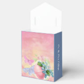 Happy Easter Egg Monogram Waterverf Blue Custom Bedankdoosjes (Geopend)