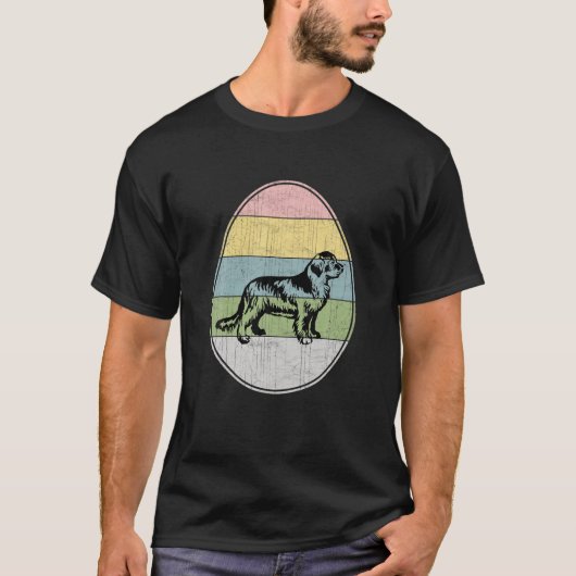 Happy Easter Egg Newfoundland Dog Graphic Funny Ea T-shirt (Voorkant)