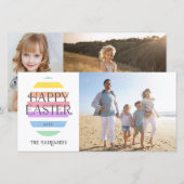 Happy Easter Egg Paasfoto Feestdagenkaart (Voorkant / Achterkant)