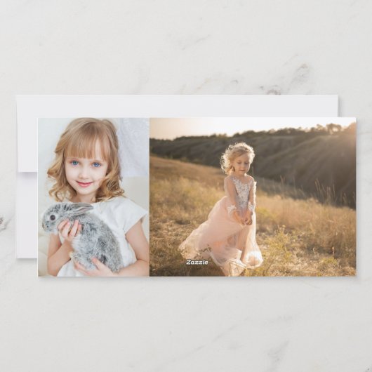 Happy Easter Egg Paasfoto Feestdagenkaart (Achterkant)