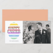 Happy Easter Egg Paasfoto Feestdagenkaart (Voorkant / Achterkant)