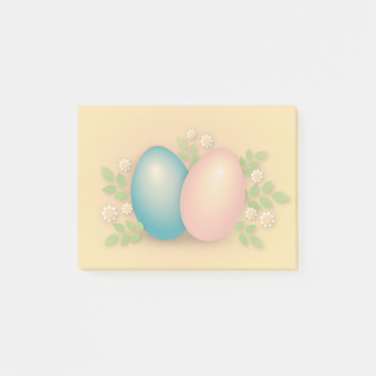 Happy Easter Egg pastel bloorale vakantie Post-it® Notes (Voorkant)