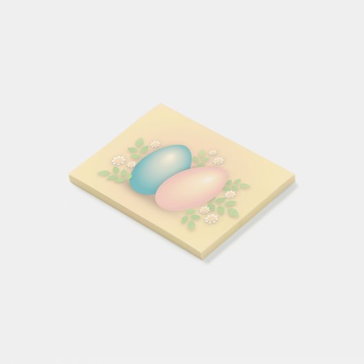 Happy Easter Egg pastel bloorale vakantie Post-it® Notes (Schuin)