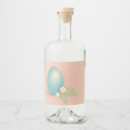 Happy Easter Egg pastel floral blank Likeurfles Etiket