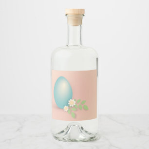 Happy Easter Egg pastel floral blank Likeurfles Etiket