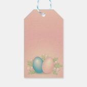Happy Easter Egg pastel floral spring design Cadeaulabel (Achterkant)