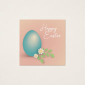 Happy Easter Egg pastel kleurenbloemen lente Vierkante Visitekaartjes (Voorkant)