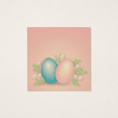 Happy Easter Egg pastel kleurenbloemen lente Vierkante Visitekaartjes (Achterkant)