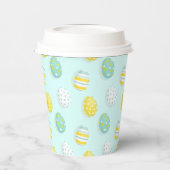 Happy Easter Egg Pattern  Papieren Bekers (Links)
