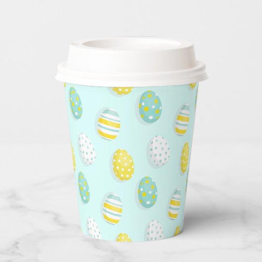 Happy Easter Egg Pattern  Papieren Bekers (Achterkant)