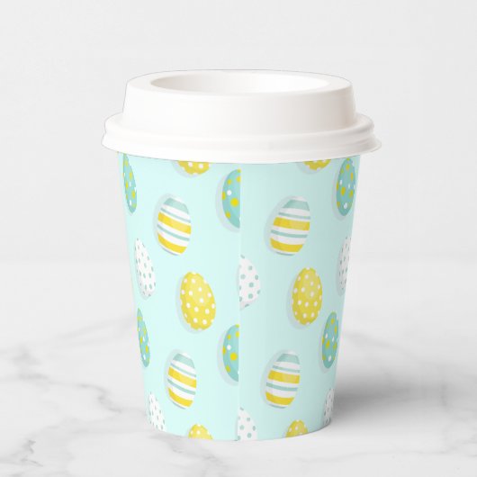 Happy Easter Egg Pattern  Papieren Bekers (Rechts)