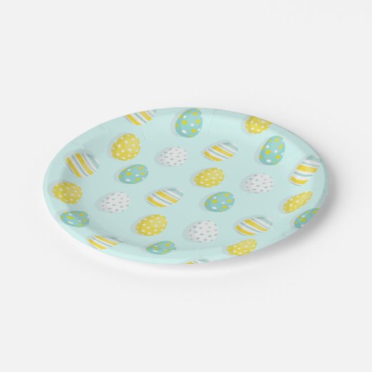 Happy Easter Egg Pattern  Papieren Bordje (Gekanteld)