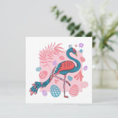 happy Easter Egg pauock retro Kaart (Staand voorkant)