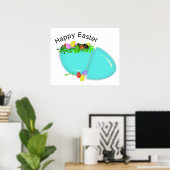 "HAPPY EASTER" EGG POSTER (Thuiskantoor)
