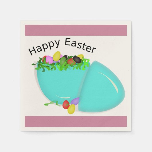"HAPPY EASTER" EGG SERVET (Voorkant)