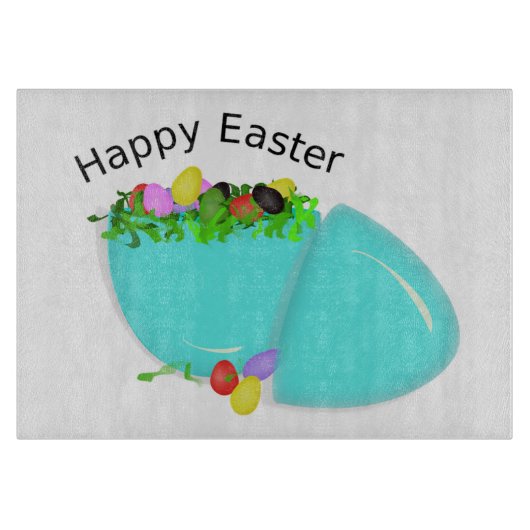 "HAPPY EASTER" EGG SNIJPLANK (Voorkant)