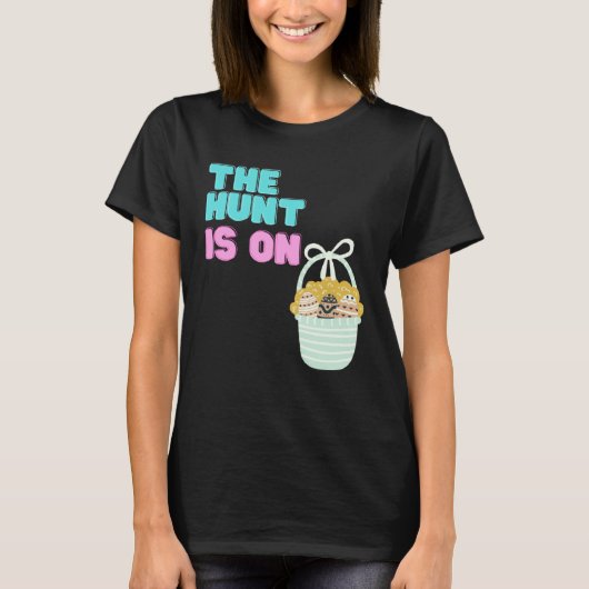 Happy Easter Egg Time To Hunt Cute Bunny Ears Sist T-shirt (Voorkant)