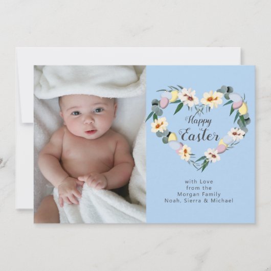 Happy Easter Egg Wreath | Foto van de persoonlijke Feestdagenkaart (Voorkant)