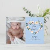 Happy Easter Egg Wreath | Foto van de persoonlijke Feestdagenkaart (Staand voorkant)