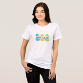 Happy Easter Eggs 2 Tri-Blend Shirt (Voorkant volledig)