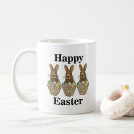 Happy Easter Eggs Basket Bunny Happy Easter Koffiemok